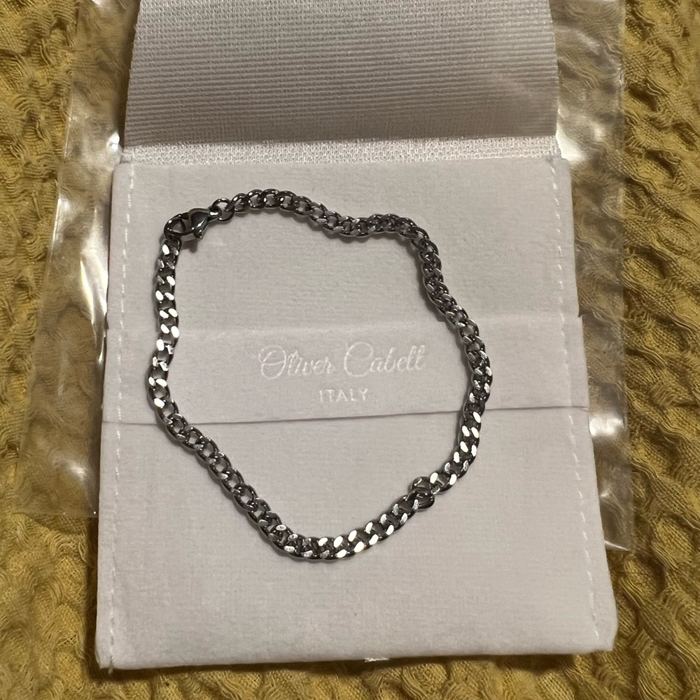 Oliver Cabell’s Handmade Italian sterling silver Cuban link bracelet 4mm